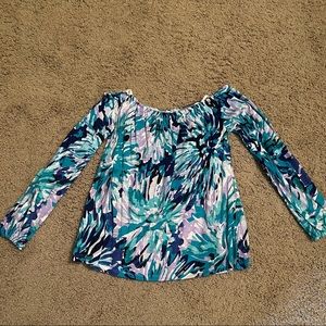 EUC Lilly Pulitzer Enna off shoulder top, sz S